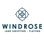 Windrose Land Surveying Platting Logo Navy Windrose Land Surveying Platting Logo